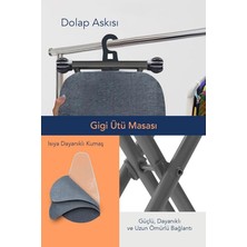 Perilla Gigi Dolap İçi Asma Aparatlı Ütü Masası Antrasit – UBS15024 Isıya Dayanıklı Kumaş ile Uzun Ömürlü