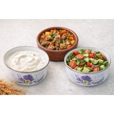 Feyza Design Lavanta Dekor Emaye Vakum Kapaklı Saklama Kabı 16 Cm, Şık ve Kullanışlı