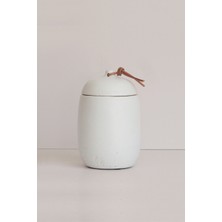 Feyza Design Modern Beton Saklama Kabı 550 Ml, Şık ve Kullanışlı Tezgah Üstü Kavanoz
