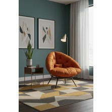 AVYNA Luxury Exclusive Lounge Tekli Koltuk Berjer | Premium Tv & Dinlenme Koltuğu | Premium Kumaş - Turuncu