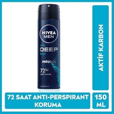 Men Erkek Sprey Deodorant Deep Beat 150ML ve Mini Roll-On Fresh Active 25ML Set, Ter Karşıtı Koruma
