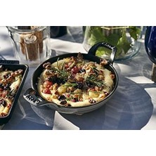 Toz Istiflenebilir Fırın Kabı, Yuvarlak (16 Cm, 0,4 L Içerisinde Bulunan Mat Siyah Kaplı Tepsi Ile) Grafit Grisi