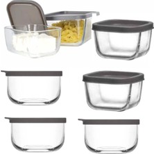 Feyza Design Cam Kahvaltılık Saklama Seti, 7 Parça, 3 Boy, Pratik ve Şık Kullanım