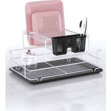 Feyza Design Iki Katlı Beyaz Bulaşıklık Tabaklık, Şık ve Pratik Ev Gereçleri