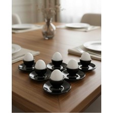 Feyza Design El Yapımı Çömlek Yumurta Şekilli 6'lı Set, Şık ve Doğal Tasarım
