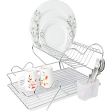 Feyza Design Çift Katlı Paslanmaz Bulaşıklık, Tabak ve Kaşıklık Aparatıyla Kullanım Kolaylığı