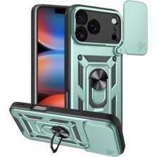 Techno Guru iPhone 17 Pro Max Kılıf Kamera Koruma Sürgülü Şık Pars Tank Sert Silikon Kapak