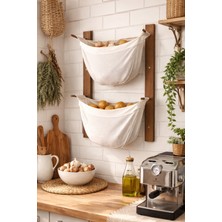 Feyza Design Ahşap Çok Amaçlı Sebzelik, Mutfak ve Banyo Düzenleyici, 55X45 cm