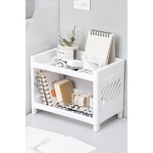 Iki Katlı Banyo Mutfak Dolap Içi Düzenleyici Organizer Raf Çok Kullanışlı Raf Ünitesi