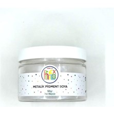 Epoksi Reçine Metalik Sedefli Pigment Toz Boya Inci Beyazı Renk 50 gr