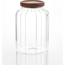 Feyza Design Şeffaf Cam Kapaklı Büyük Kap Kavanoz, Mutfak ve Saklama Çözümleri