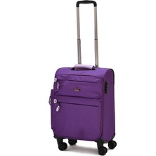 Elatae Çok Gözlü Kabin Boy Körüklü Kumaş Valiz – Dayanıklı, 360° 8 Tekerlekli, Geniş Hacim & Çok Bölmeli