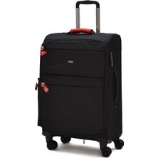 Elatae Çok Gözlü Orta Boy Körüklü Kumaş Valiz – Dayanıklı, 360° 8 Tekerlekli, Geniş Hacim & Çok Bölmeli