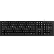 AOC KB130B-38 USB Siyah Türkçe Kablolu Standart Klavye,sessiz Yazma