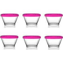 Feyza Design Setli Kapaklı Cam Saklama Kabı 6'lı, Pratik ve Şık Saklama Çözümü