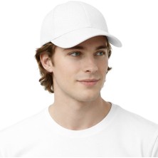 Maviş Tuhafiye Logosuz Beyaz Modern Spor Şapka Erkek/Kadın