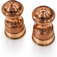 Feyza Design Şık Bakır Tuzluk ve Karabiberlik Seti, Mutfağınıza Zarafet Katın