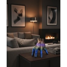 İntora 3D Rengarenk El Dekoratif Heykel 27X22 cm Büyük Boy Tasarım