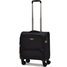 Elatae Macbook Air - Macbook Pro 15.6&16 Inç Uyumlu Laptop Bölmeli Kabin Boy Pilot Valiz Siyah PLTVLZ910