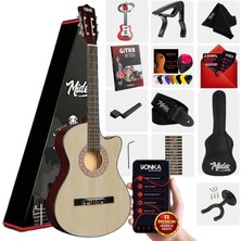 Midex CG-390NT-XBAG Klasik Gitar 4/4 Sap Ayarlı Kesik Kasa + Çanta -  Askı - Capo - Metod - Pena