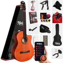Midex CG-390M-XBAG Klasik Gitar 4/4 Sap Ayarlı Kesik Kasa (Çanta Askı Capo Metod Pena)
