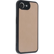 Azrlya Newface iPhone 16E Kılıf Aras Deri Kapak - Pudra