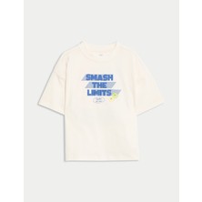 Marks & Spencer Saf Pamuklu Çocuk Grafik T‑shirt