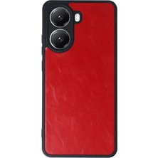 Azrlya Newface Xiaomi Poco X7 Pro Kılıf Aras Deri Kapak - Kırmızı