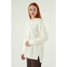 Rays Ekru Kapüşonlu Tunik 8309A