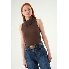 Rays Kahve Sıfır Kol Bluz 3118A