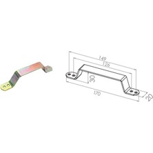 Varsakaca Büyük Kapı Kulp  Demir Doğrama