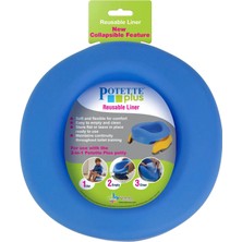 Potette Plus Klozet Adaptörü Tekrardan Kullanılabilir Silikon Astar - Mavi