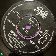 Plakantik Yaşar Özel - Hatıra / Duydum Ki Güzel - Pathé 45'lik Plak