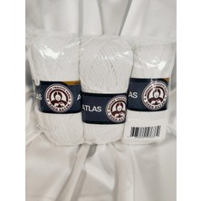 Ören Bayan Atlas Beyaz El Örgü Ipi (3 Adet) - Renk: 000