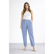 5595 Sentez Dudi Keten Havuç Pantolon