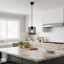 Elizim Home Lighting Perfora Siyah Sarkıt Avize