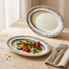 Güral Porselen Delta Tide 2li Kayık Tabak 24 cm 64311