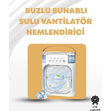 İsmiyle Al Taşınabilir 3'ü 1 Arada Mini Fan | Nemlendirici + Soğutucu + Gece Lambası