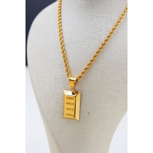 Latif Kuyumcu 22 Ayar Altın Külçe Kolye Ucu + Zincir LKKLY1218