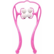 İsmiyle Al Boyun Bacak Ayak Bel Masaj Aleti Çok Fonksiyonlu Manuel 4 Tekerlekli - Pembe