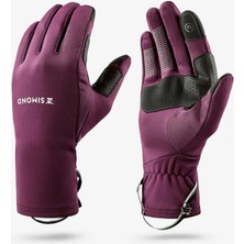Decathlon Forclaz Dokunmatik Trekking Eldiveni - Bordo - Mt500