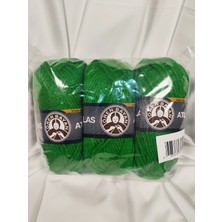 Ören Bayan Atlas Koyu Yeşil El Örgü Ipi (3 Adet) - Renk: 120