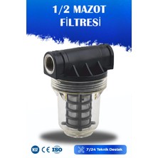 Watermelon 1/2 Griş Bağlantılı Yıkanabilir Paslanmaz Mazot Süzme Filtresi