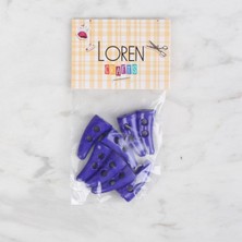 Tbl Dekor Loren Crafts 8 Li Saks Mavi Çoban Düğme - 126