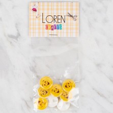 Tbl Dekor Loren Crafts 8 Li Sarı Düğme - 671
