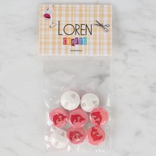 Tbl Dekor Loren Crafts 8 Li Pembe Yunus Düğme - 707