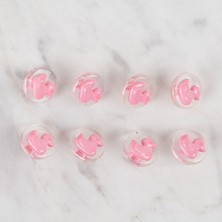 Tbl Dekor Loren Crafts 8 Li Şeffaf Pembe Ördek Düğme - 259