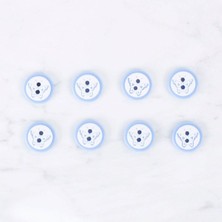 Tbl Dekor Loren Crafts 8 Li Kelebek Mavi Düğme - 0513