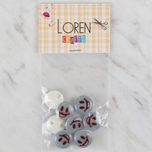Tbl Dekor Loren Crafts 8 Li Mavi Düğme - 699