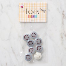 Tbl Dekor Loren Crafts 8 Li Mavi Düğme - 703